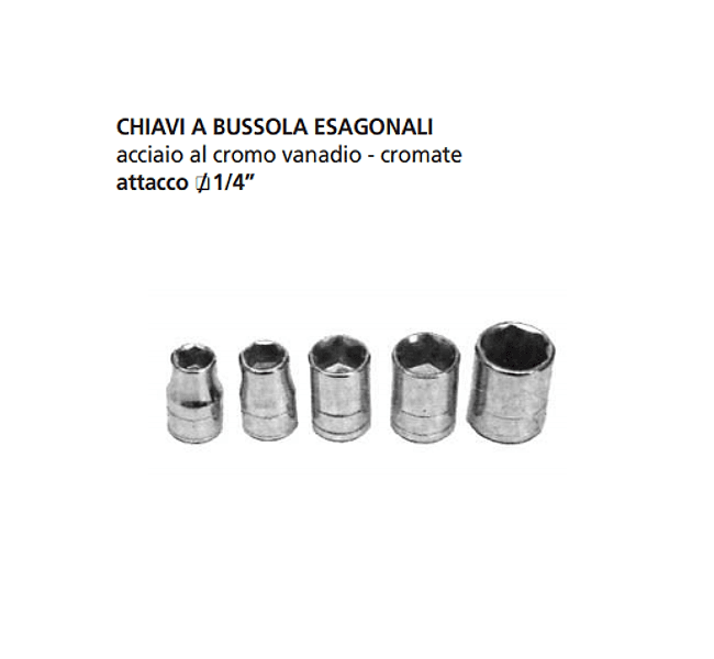 ORECA-CHIAVE A BUSSOLA ESAGONALE ATTACCO 1/4" mm 12 CROMO VANADIO