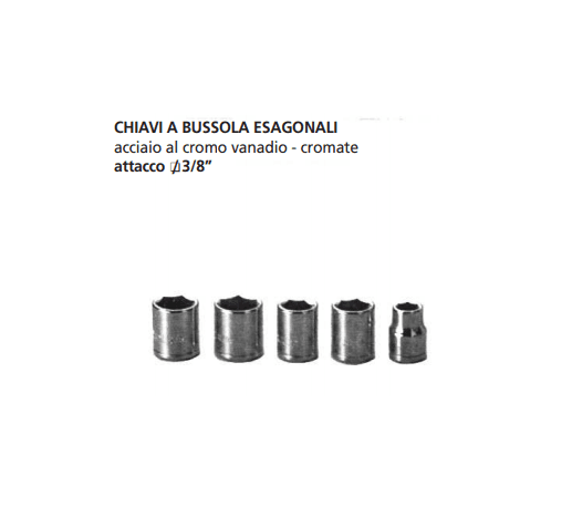 ORECA-CHIAVE A BUSSOLA ESAGONALE ATTACCO 3/8" mm 13 CROMO VANADIO