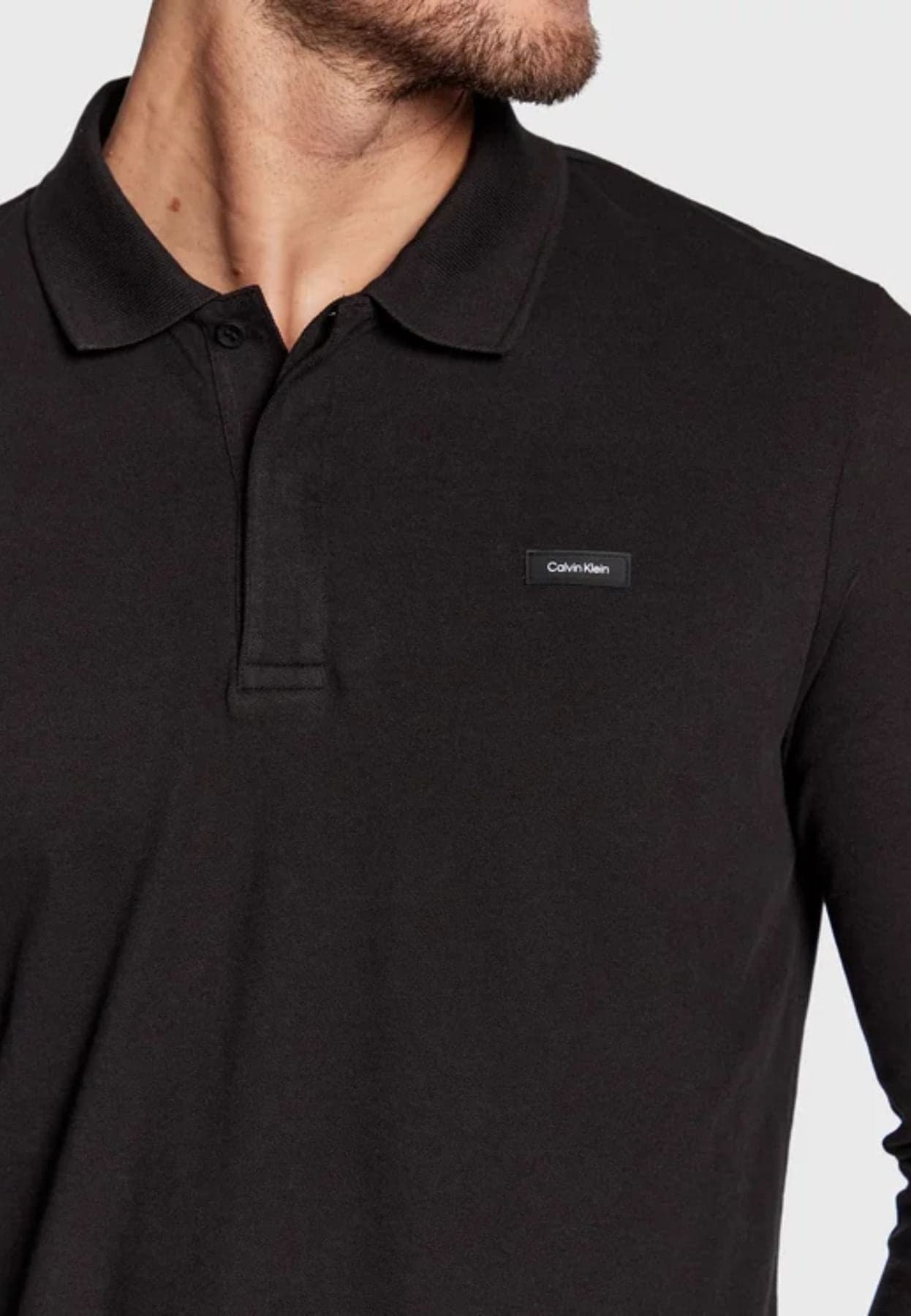 calvin klein POLO stretch pique ls polo da uomo in Polo Drestige - Casamassima, commercioVirtuoso.it
