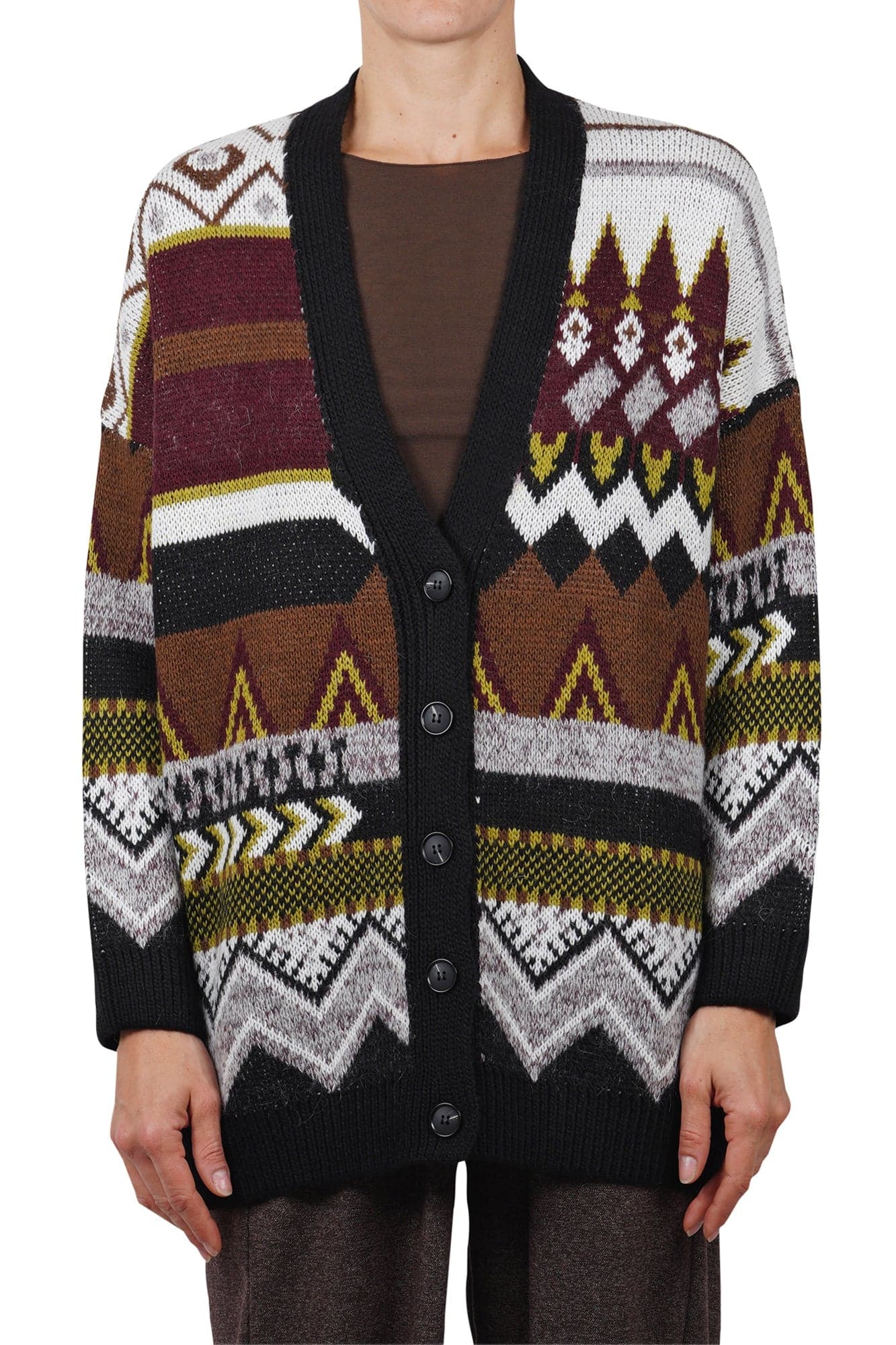 LA FEMME BLANCHE La Femme Blanche - Cardigan - 461501 - Fantasia nero da donna in Cardigan Drestige - Casamassima, commercioVirtuoso.it