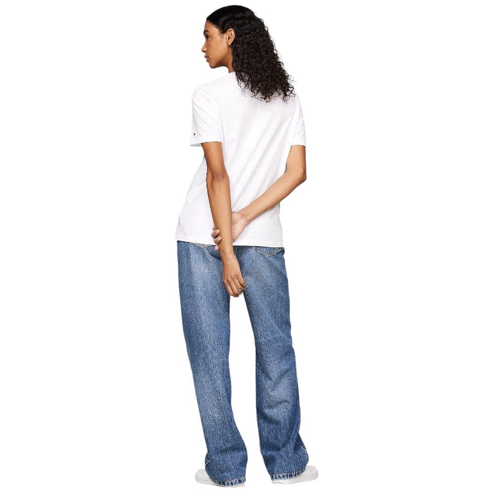 Tommy Hilfiger donna  t-shirt bianca WW0WW42589 T-shirt Tommy Hilfiger