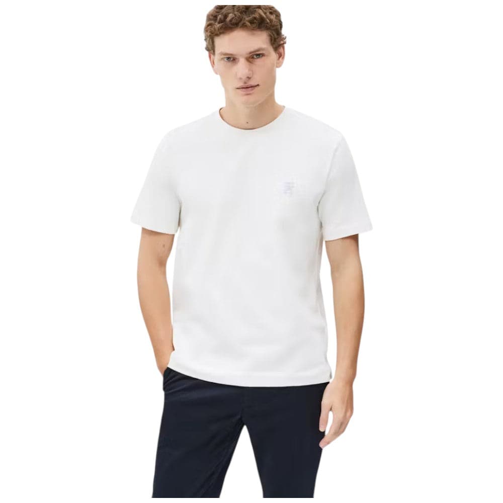 Tommy Hilfiger t-shirt avorio logo TH ricamato MW0MW39256Z00 T-shirt Tommy Hilfiger