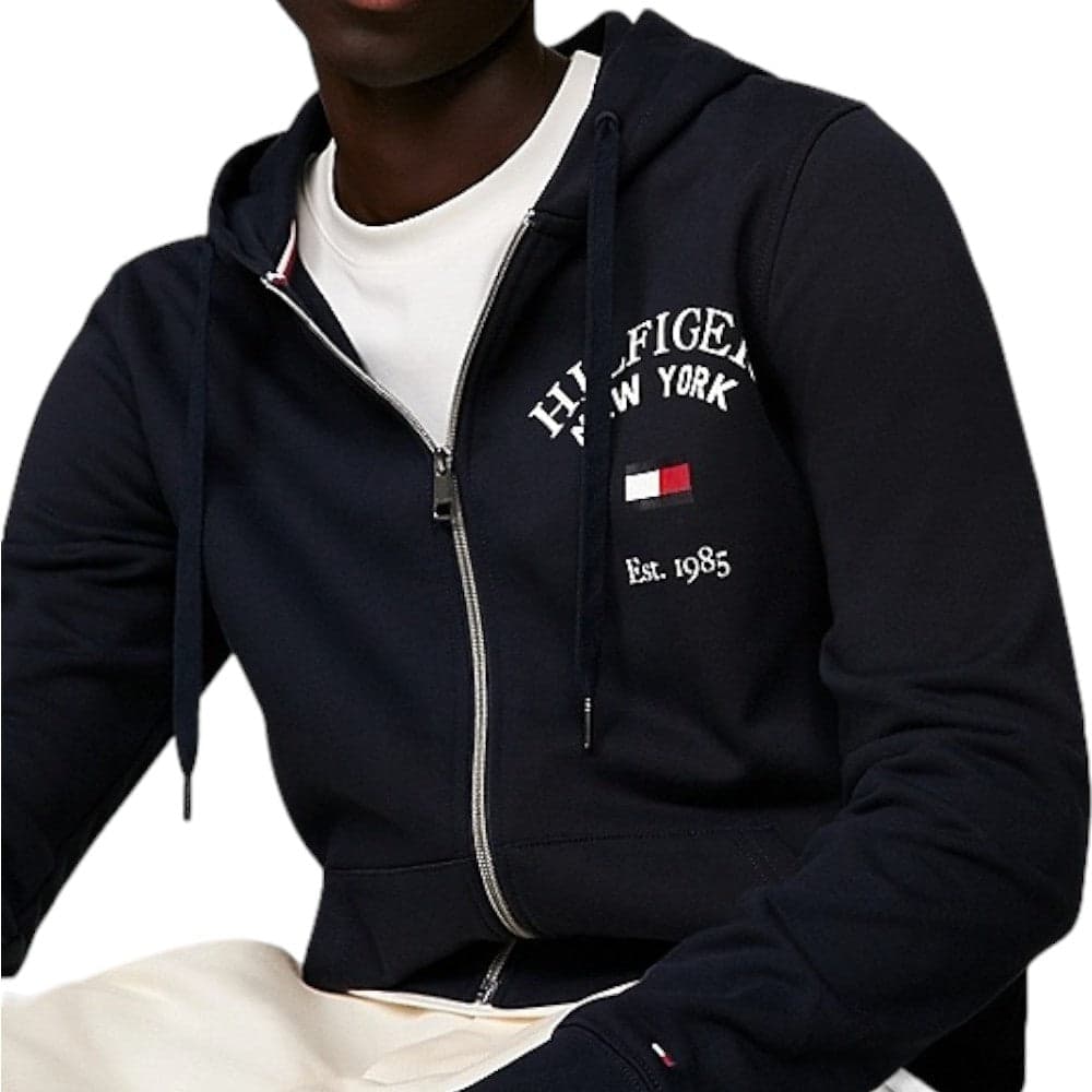 Tommy Hilfiger felpa blu con zip MW0MW33644 Felpe Tommy Hilfiger