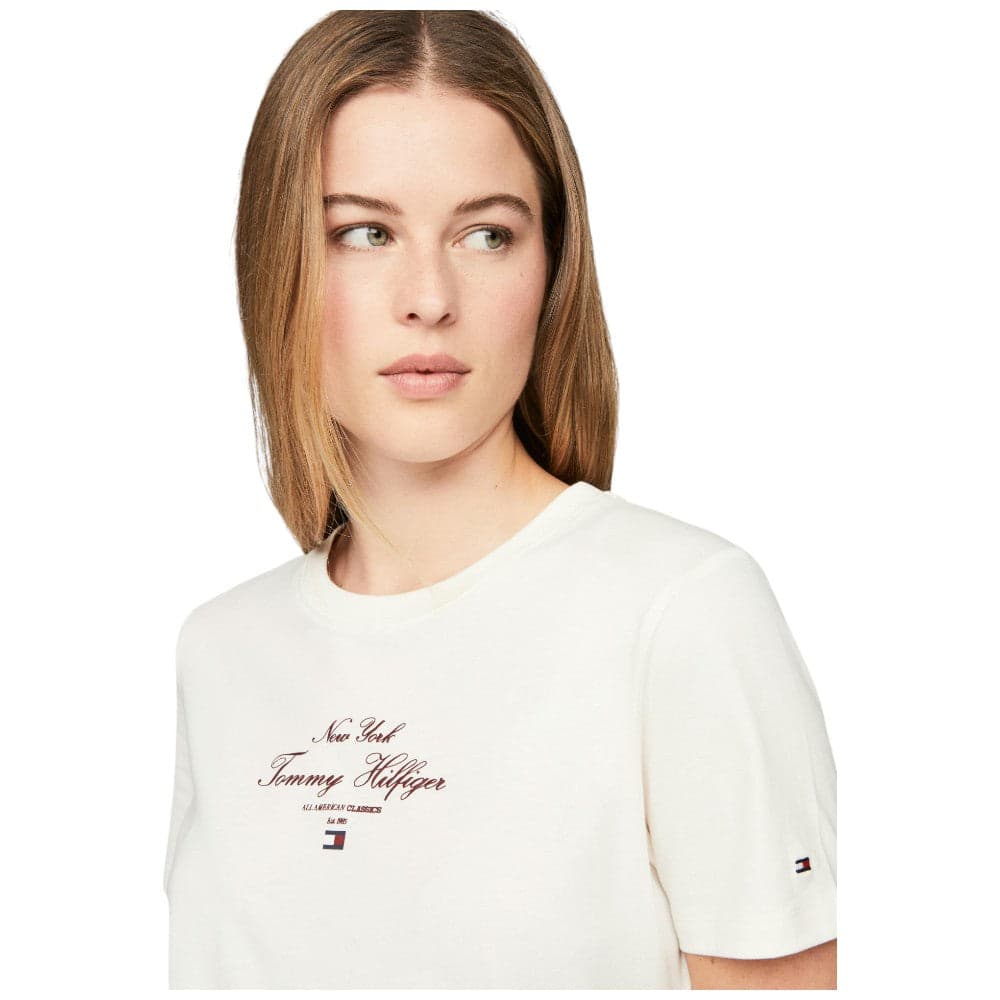 Tommy Hilfiger t-shirt beige WW0WW43895Z00 T-shirt Tommy Hilfiger