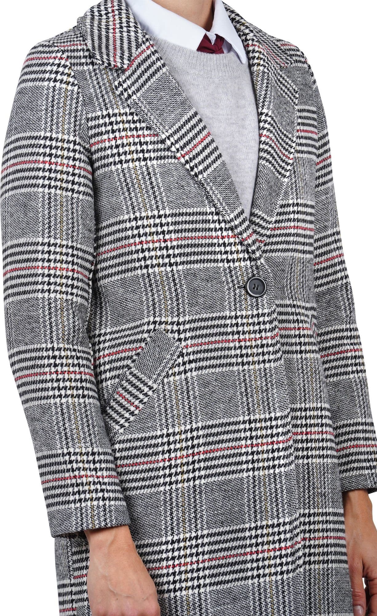 LA FEMME BLANCHE La Femme Blanche - Cappotto - 461506 - Bianco/Grigio da donna in Cappotti Drestige - Casamassima, commercioVirtuoso.it
