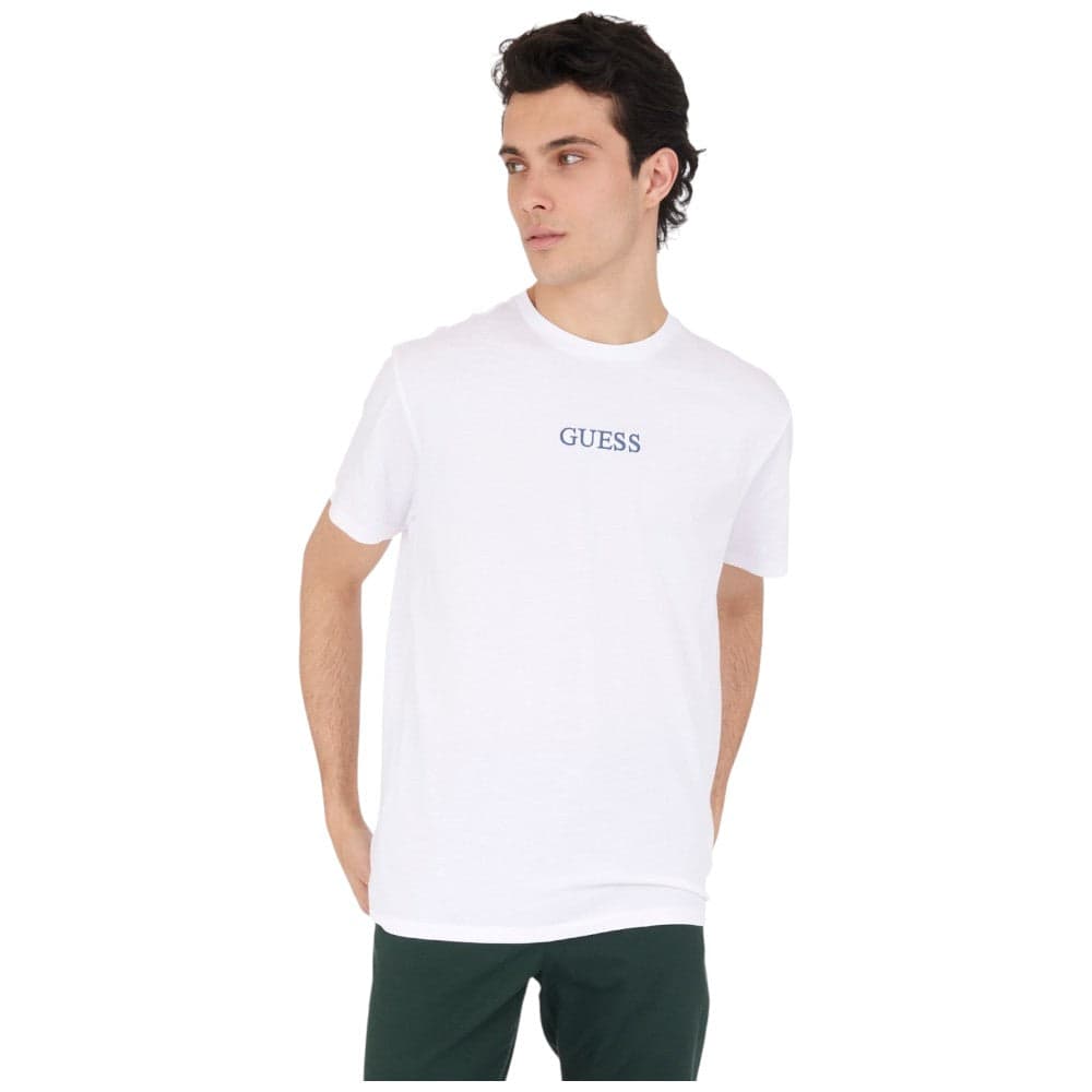 Guess t-shirt bianca logo ricamato M5RI58 K9RM1 G011