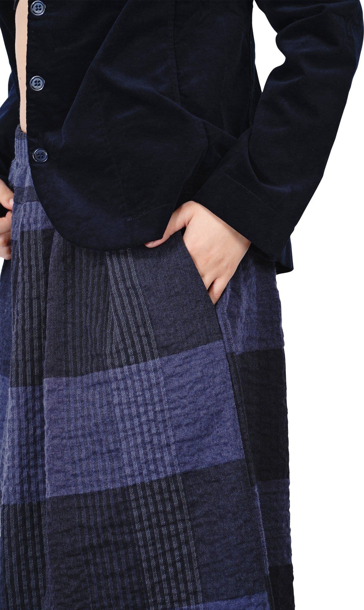 MAMA B Mama B - Gonna - 460708 - Blu/Nero da donna in Gonne Drestige - Casamassima, commercioVirtuoso.it