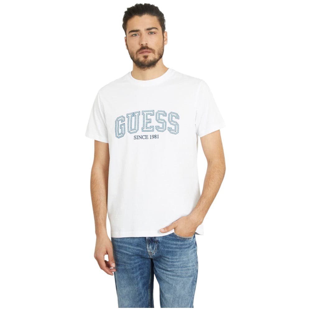 Guess t-shirt bianca logo College M4GI62 I3Z14 T-shirt Guess