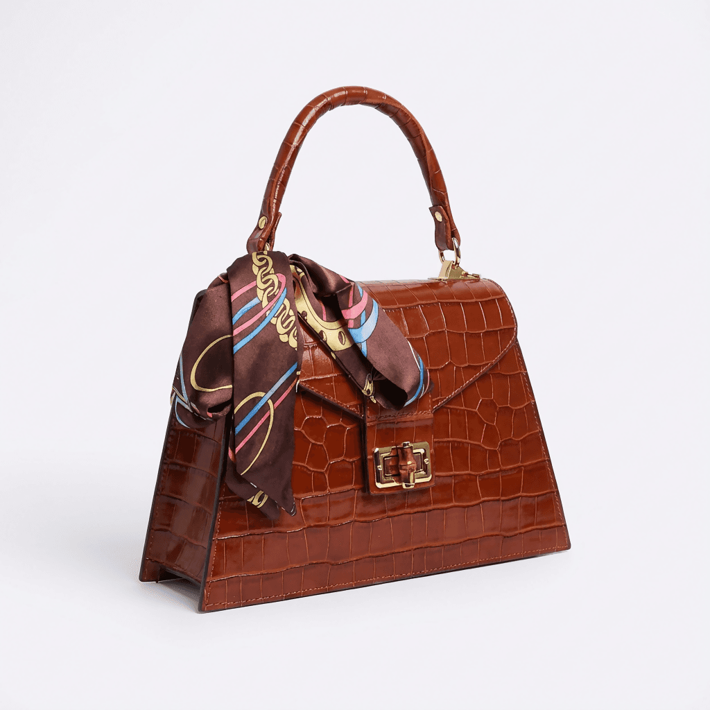 DOPPIASE Borsa a tracolla donna in Vera pelle effetto coccodrillo artigianale Made in Italy 27x17,9.5cm in Borse a tracolla Nanabags - Sesto Fiorentino, commercioVirtuoso.it