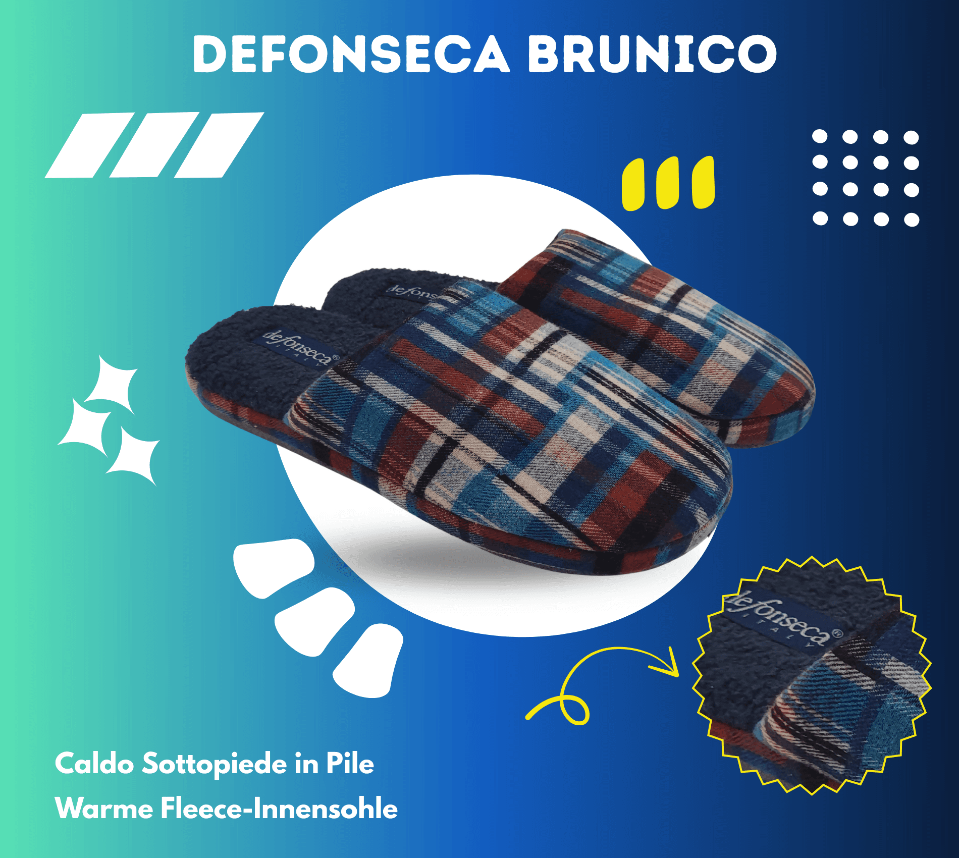 de fonseca Brunico Ciabatte Invernali, Calde Pantofole Chiuse per Uomo, Ciabatta con Pelo per Casa in Pantofole Primo Calzature - Venezia, commercioVirtuoso.it