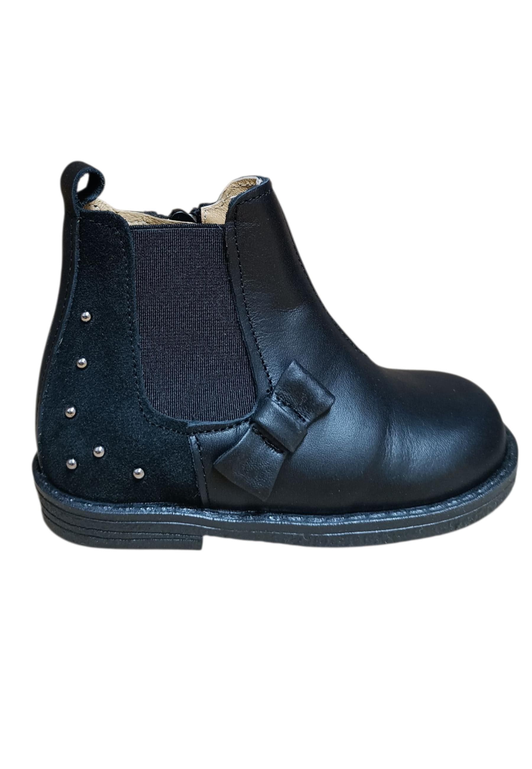 Stivaletti bambina Platis Martin nero pelle - Stile classico con zip laterale - 6