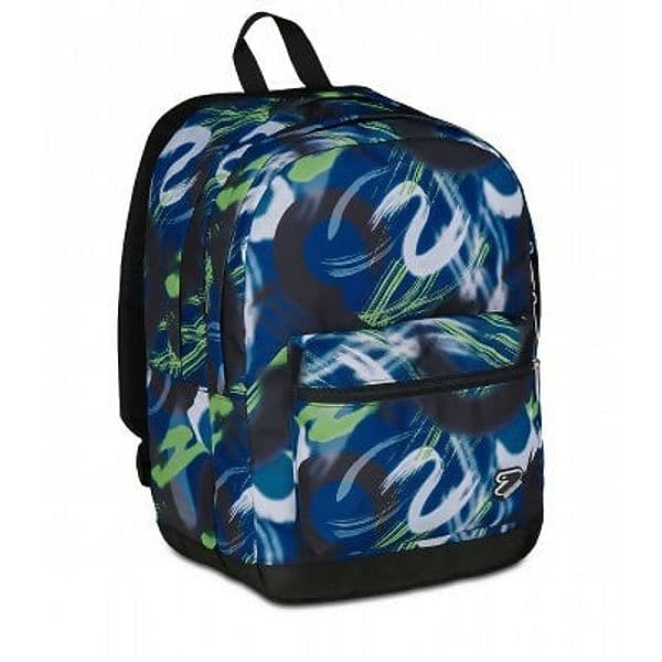 ZAINO scuola PRO XXL seven VERDE BLU backpack CON EARPHONE WIRELESS the double