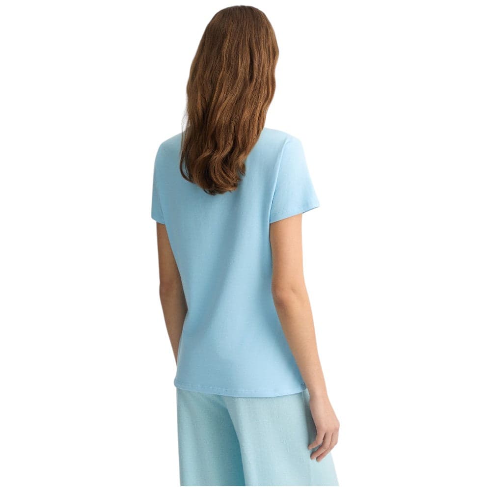 Liu Jo t-shirt celeste logo con strass TA5214JS003 M9123 T-shirt Liu Jo