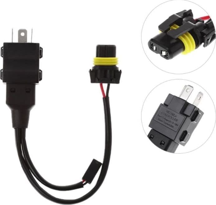CABLAGGIO XENON H4/3 BIXENON SINGOLO INDIPENDENTE RELE' CONTROLLO 12V AUTO MOTO