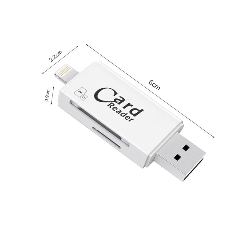 Lettore di schede SD/Micro SD per iPhone/iPad in Lettori schede di memoria esterni DFP Elettronica Store - Scafati, commercioVirtuoso.it