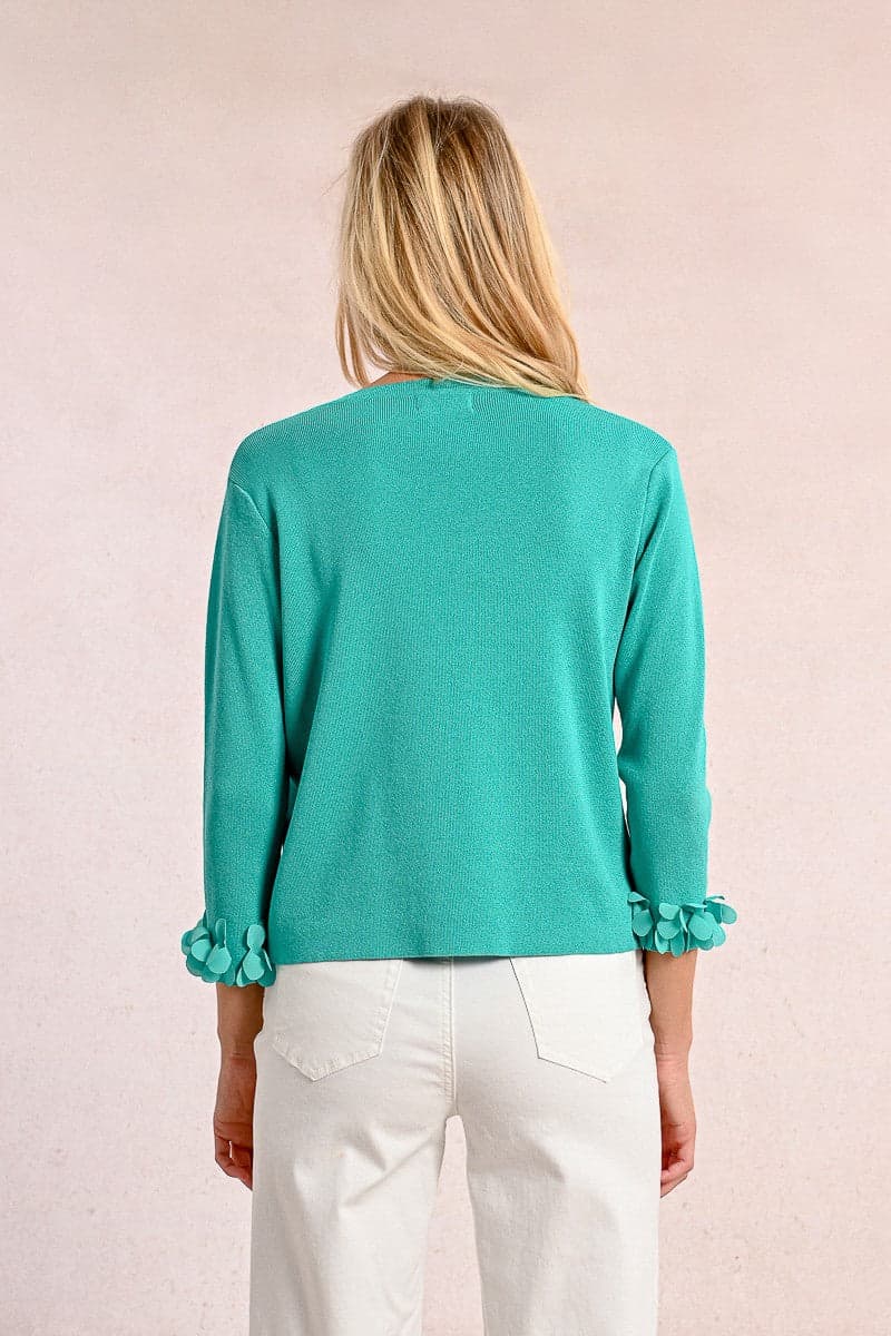 Cardigan Molly Bracken  turchese in lurex in Giacche Kanal 32 - Santa Maria di Licodia, commercioVirtuoso.it