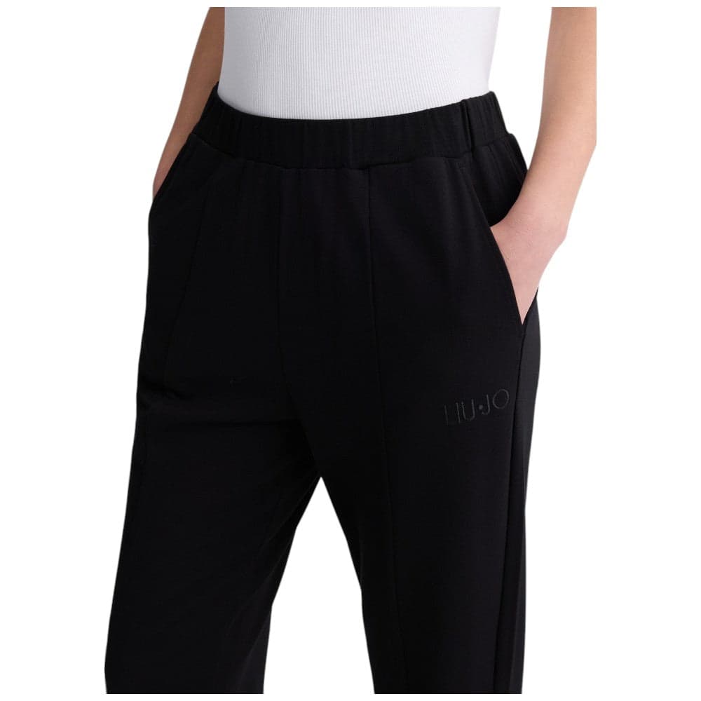 Liu Jo pantaloni flare neri in jersey TA5147J5942 22222 Pantaloni Liu Jo