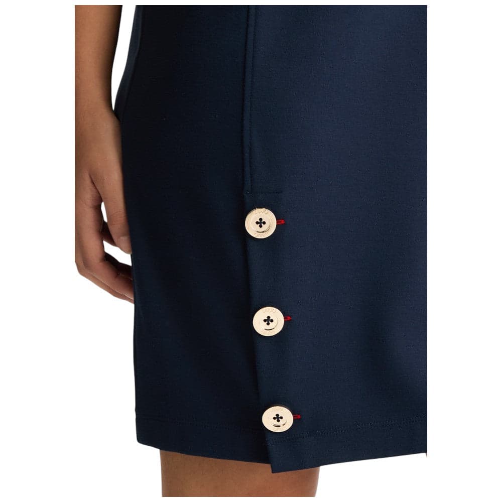 Liu Jo abito corto blu in jersey con bottoni TA5292JS182 93922 Vestiti Liu Jo
