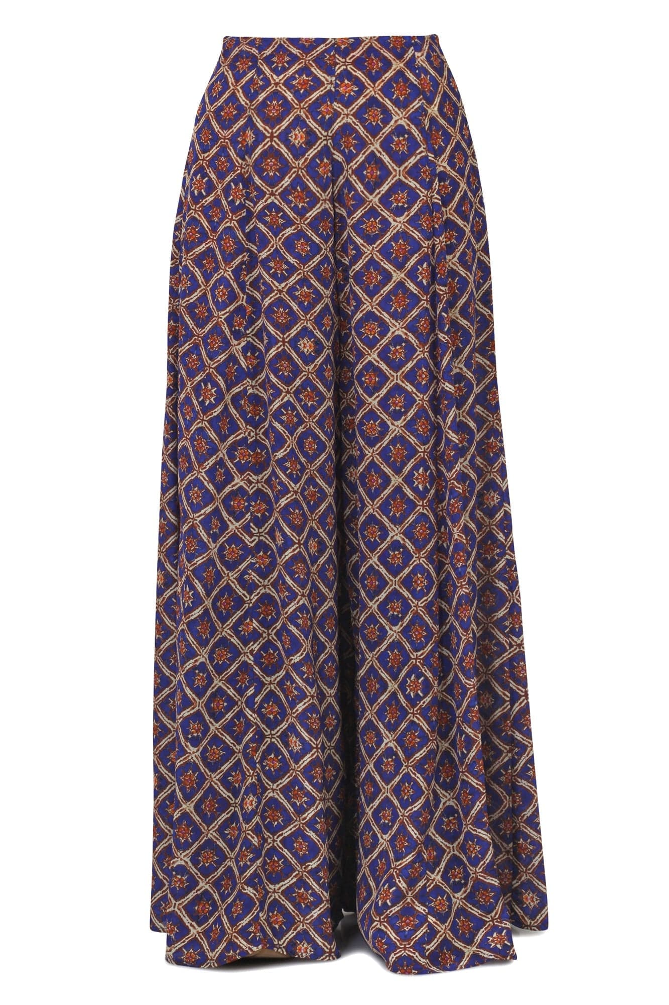 MALIPARMI Maliparmi - Pantalone - 450750 - Blu/Marrone da donna in Pantaloni Drestige - Casamassima, commercioVirtuoso.it