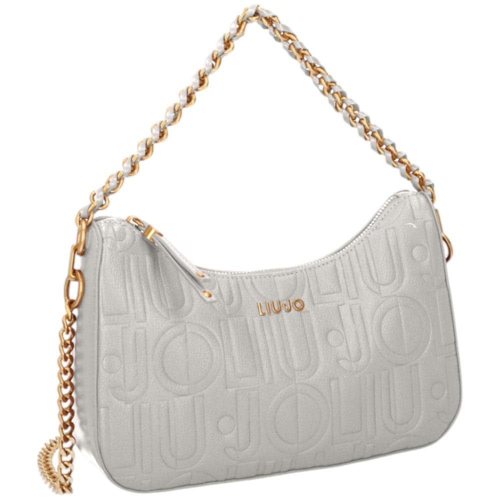 Liu Jo borsa a spalla hobo crema con logo linea Adonide AA5056E0538 Borse Liu Jo