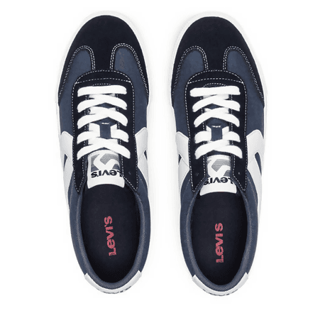 Scarpe Levi's per uomo colore blu jeans, sneakers in tessuto simil pelle con grip antiscivolo in Sneaker casual Loweconomy - Marineo, commercioVirtuoso.it
