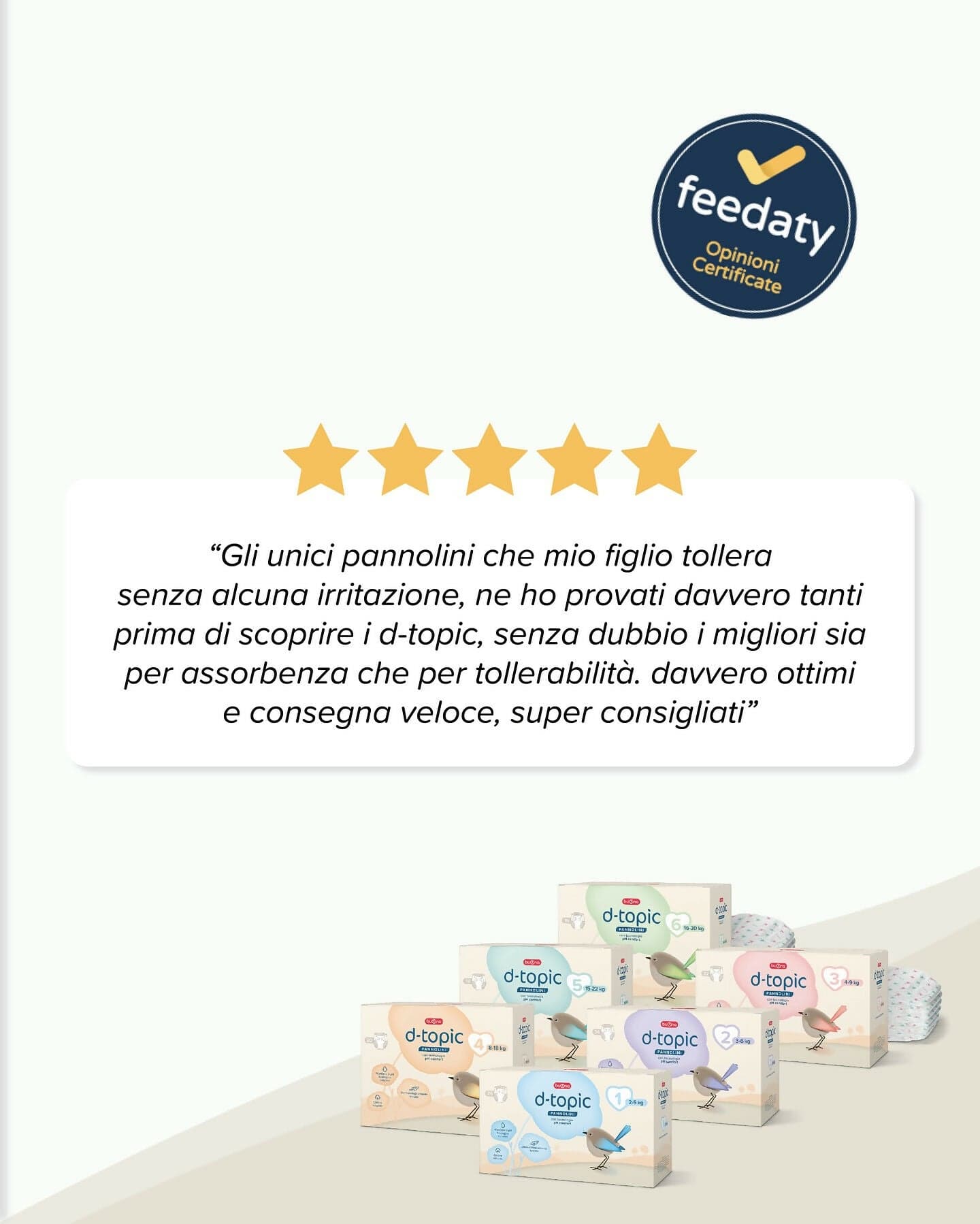 Buona D-Topic Pannolini per neonati e bambini - con Tecnologia pH Comfort - Dermatologicamente testati, Cotone Naturale, Materiali Traspiranti Delicati sulla Pelle dei Bambini - tutte le misure disponibili - 3 pacchi - PREZZO PER 3 CONFEZIONI in Pannolini per bambini Sanitaria Gioia del Bimbo - Villa San Giovanni, commercioVirtuoso.it