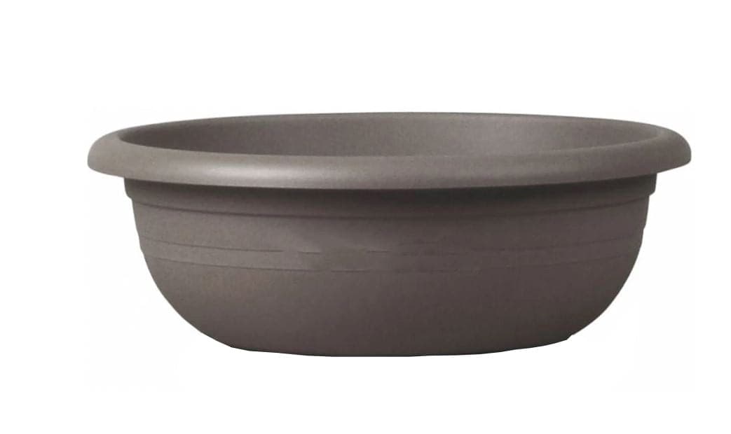Vaso tondo "Ciotola" in plastica 100% riciclata per piante e fiori da giardino - 6