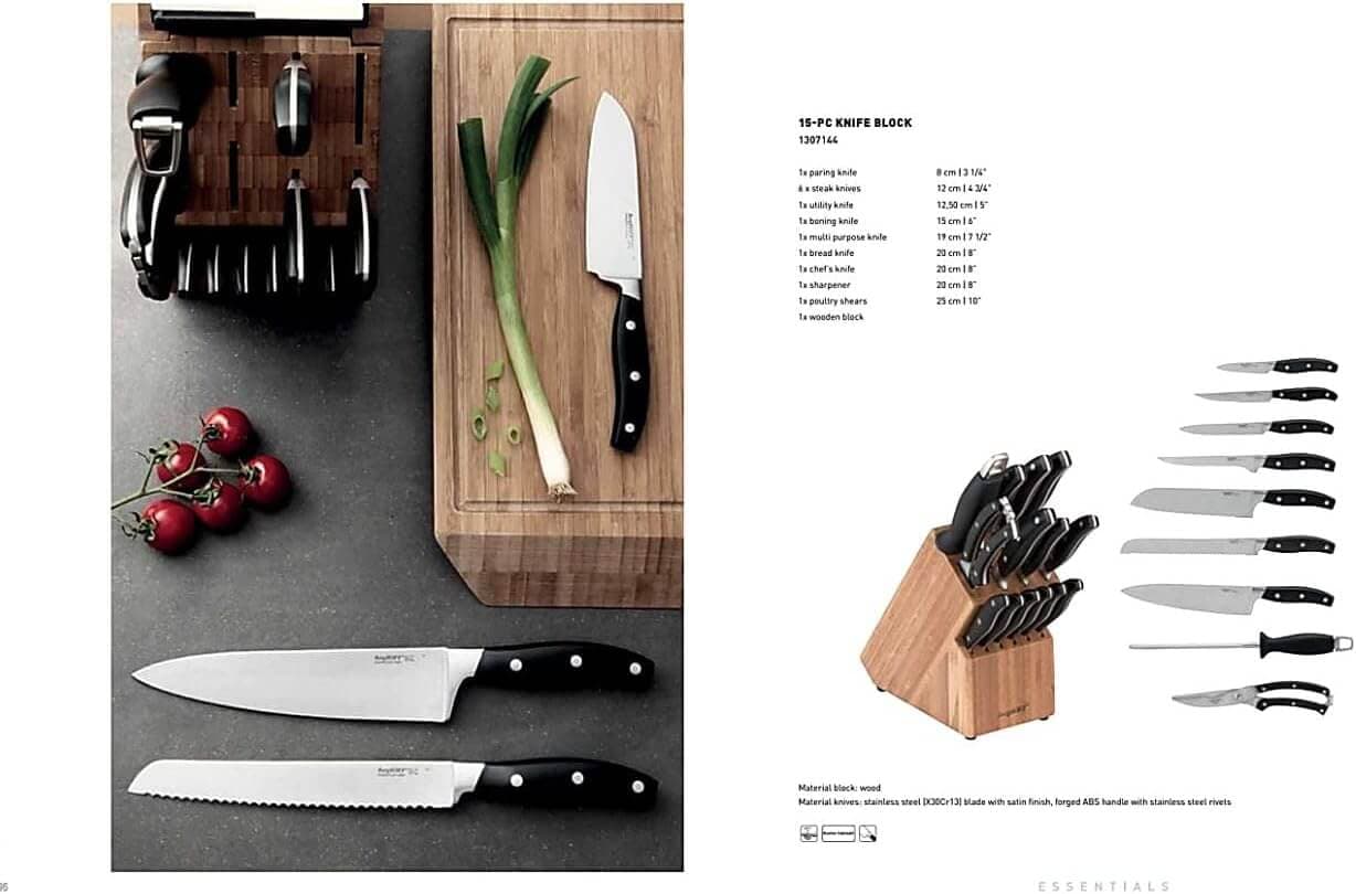 Set coltelli Berghoff Essential  Acciaio in Set di coltelli da cucina The King Luxury - San Marcellino, commercioVirtuoso.it