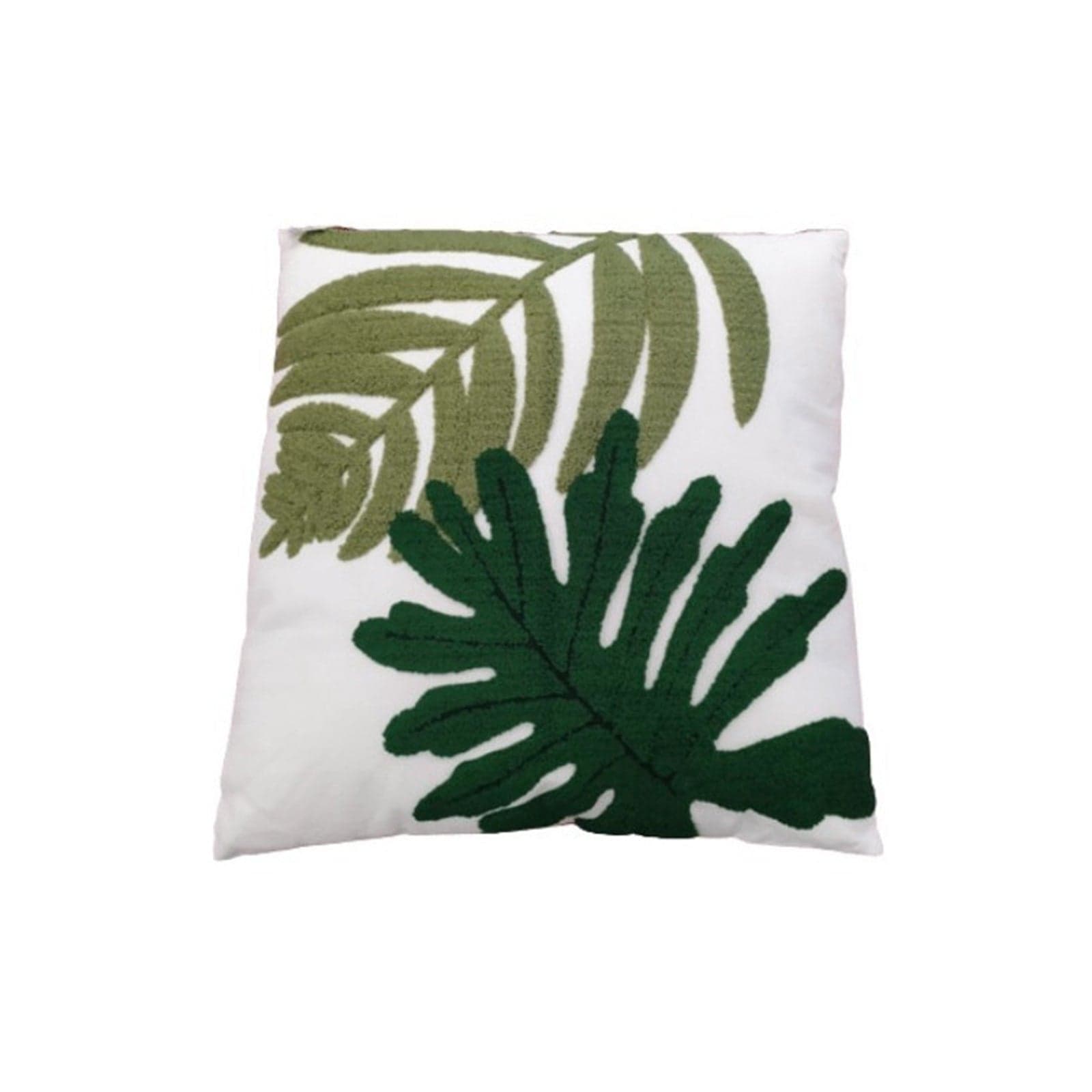 Cuscino con foglie decorative ricamate 45 x 45 cm - 5
