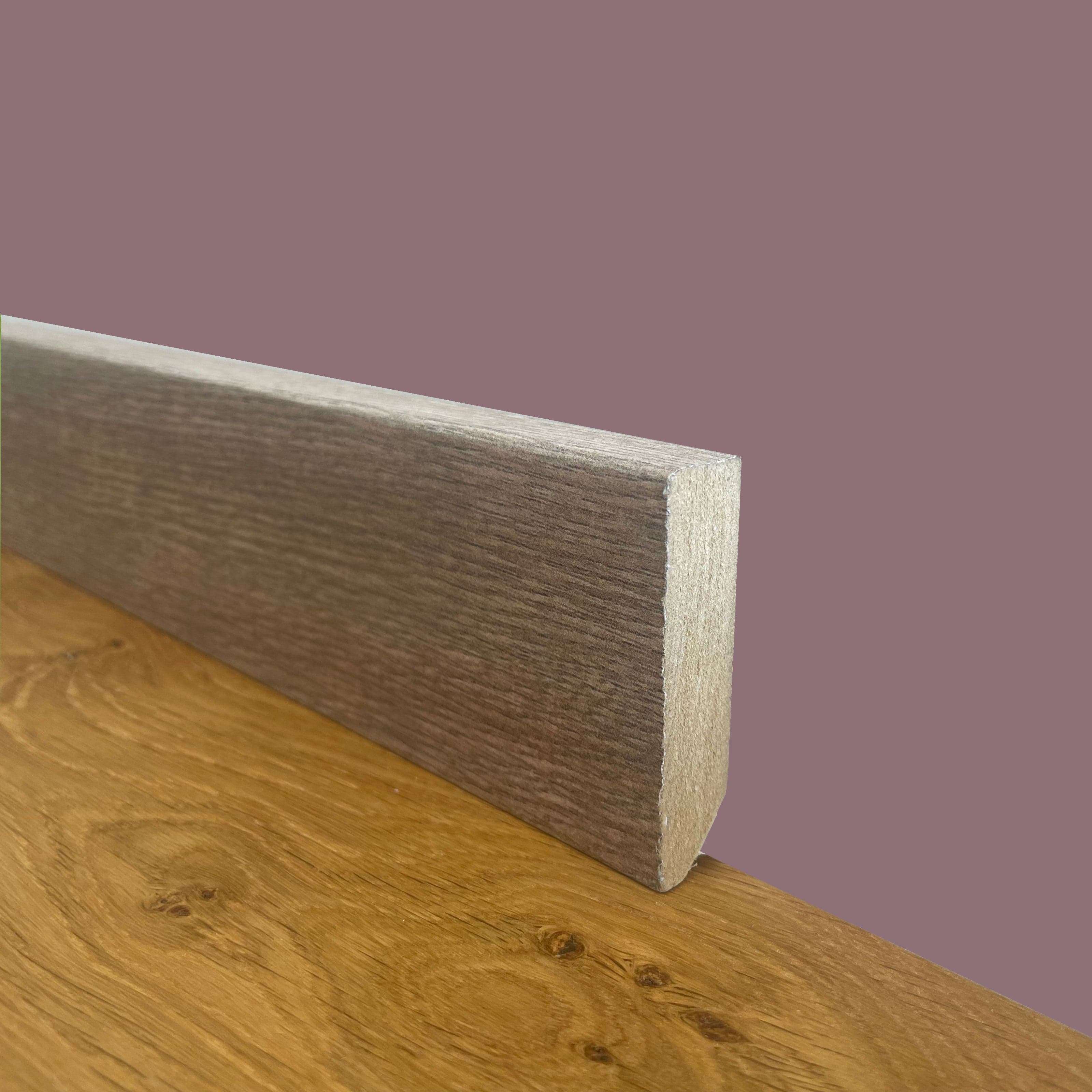 €1,29ml * MEGA STOCK AL METRO * BATTISCOPA Taglio Quadro in Fibra di legno 60x15 ROVERE ARGILLA - Eternal Parquet