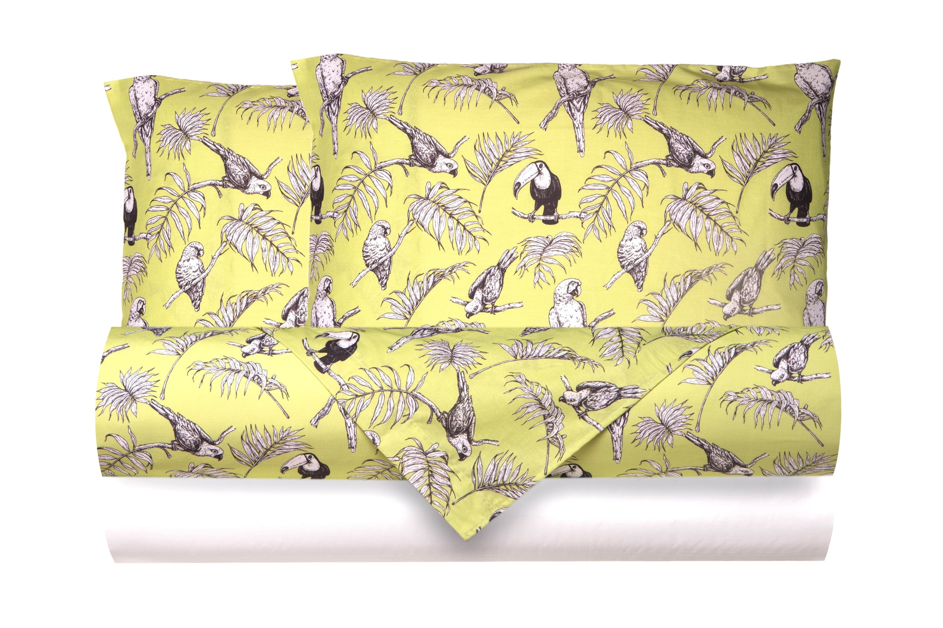 Completo letto lenzuola federe bifaccia double face stampa digitale in cotone made in italy CUBA VERDE/BIANO in Set di lenzuola e federe Vanita di raso - Sesto San Giovanni, commercioVirtuoso.it