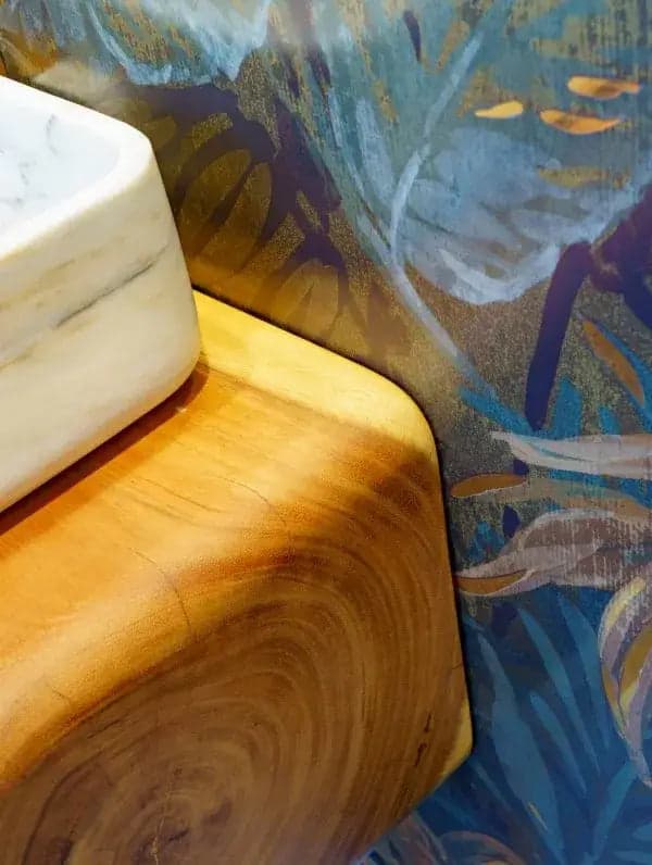 Consolle Bagno In Legno Massello Naturale 110cm in Console e tavoli da divano Shopbagno.it - Roma, commercioVirtuoso.it