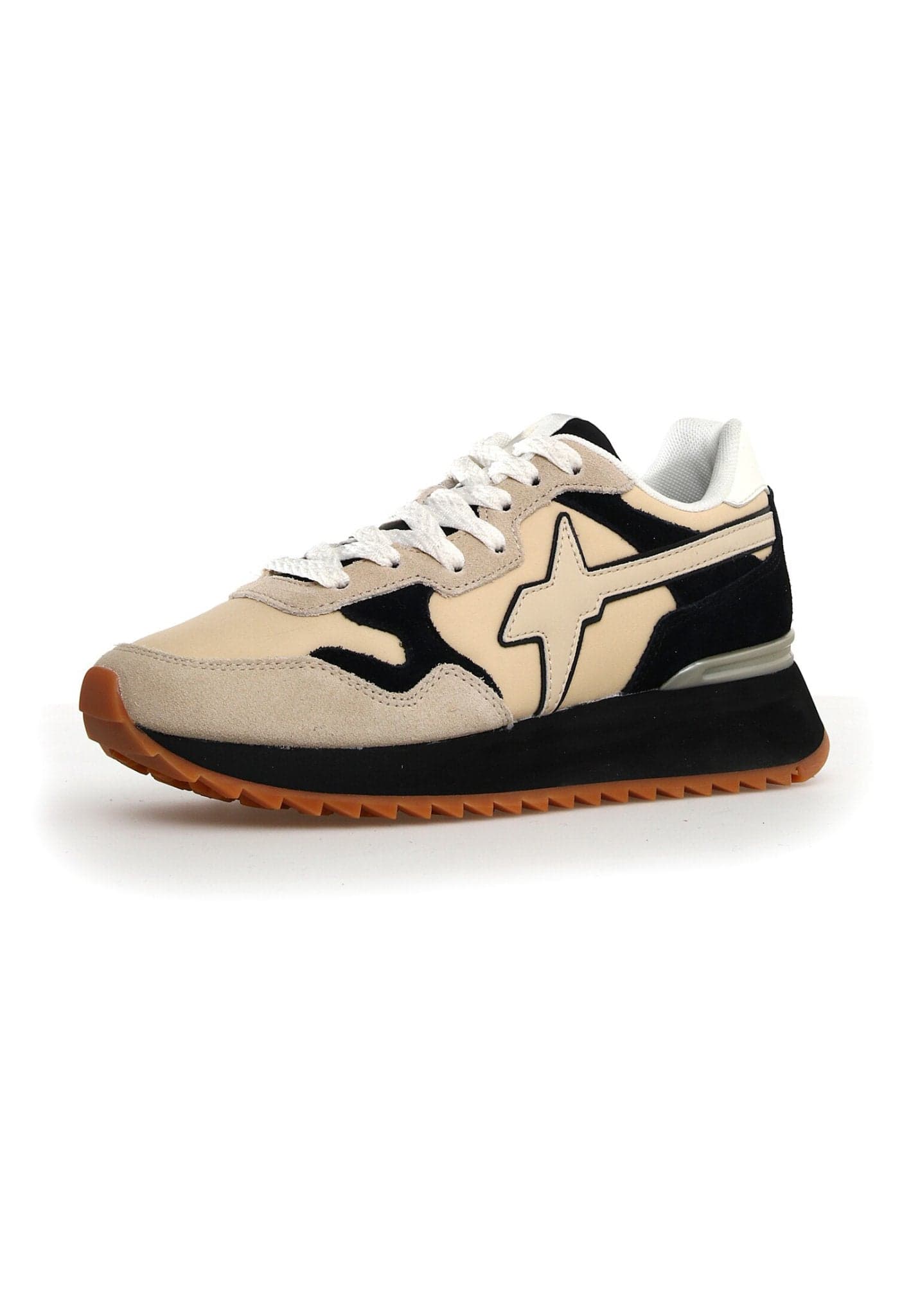 W6yz scarpa donna mod YAK-W Cream-Black in Sneaker casual Broadway Red - Barletta, commercioVirtuoso.it