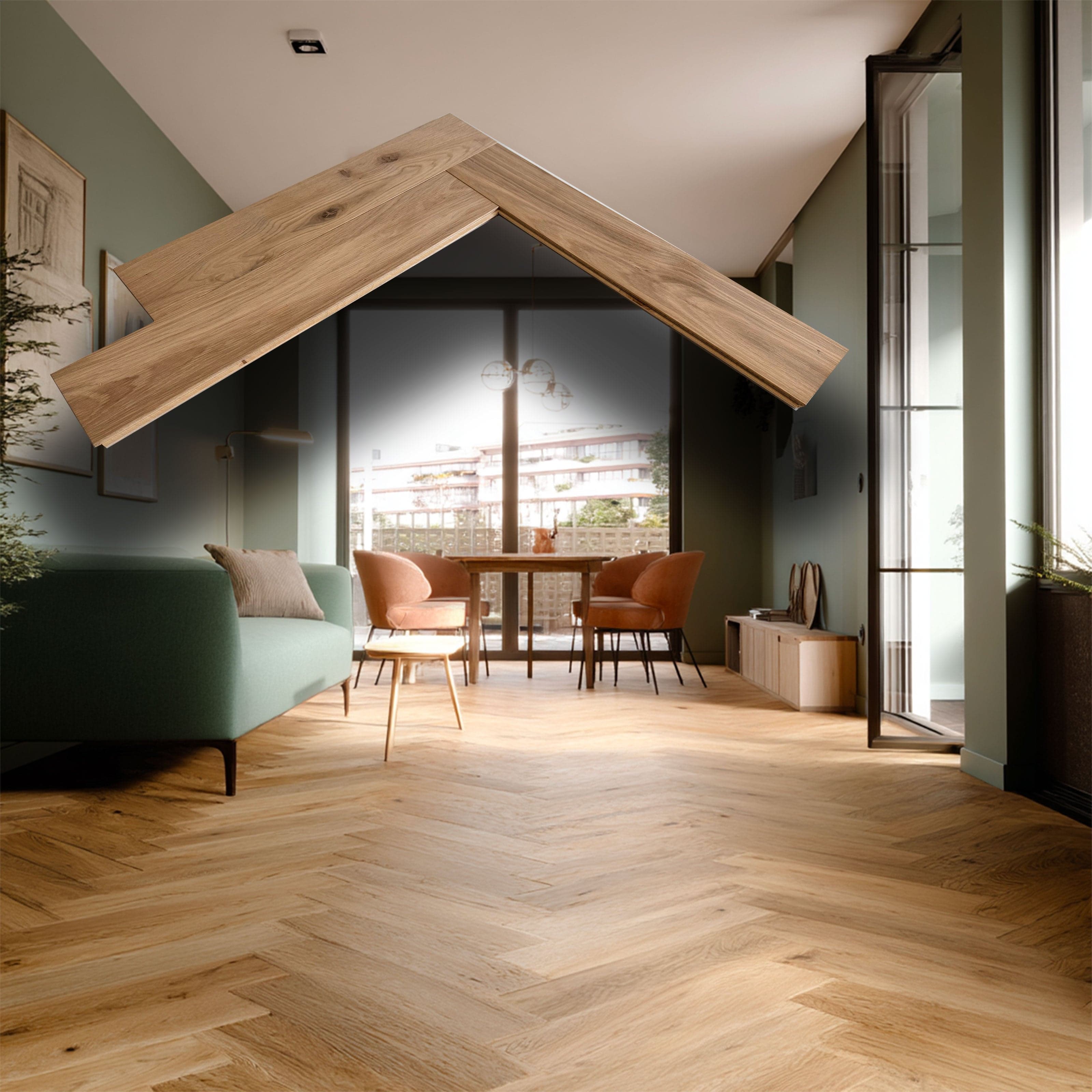 €33,99MQ *MEGA STOCK* Lotto da 157mq di prefinito ROVERE SPINA ITALIANA PRELEVIGATO bisell. 13x120x600mm (4 nobile)