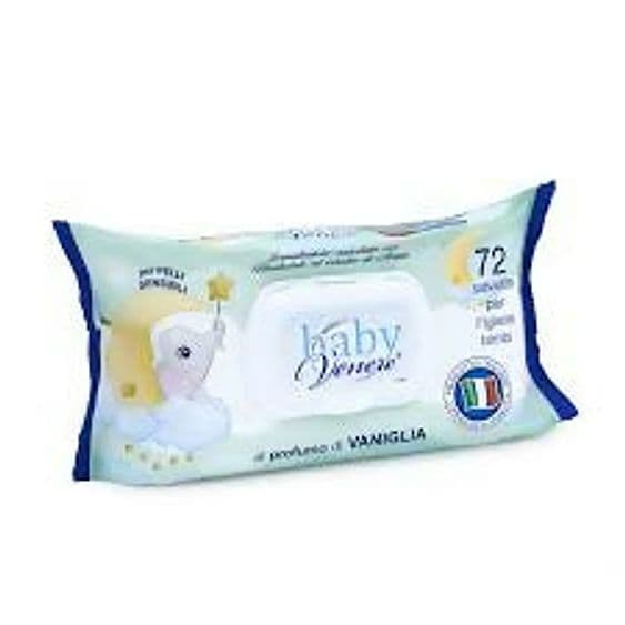 BABY VENERE Salviettine Detergenti delicate ed emollienti - formulazione arricchita con glicerina - profumo VANIGLIA - per pelli sensibili - 12 pacchi da 72 salviettine - 864 salviettine DERMACOTONE