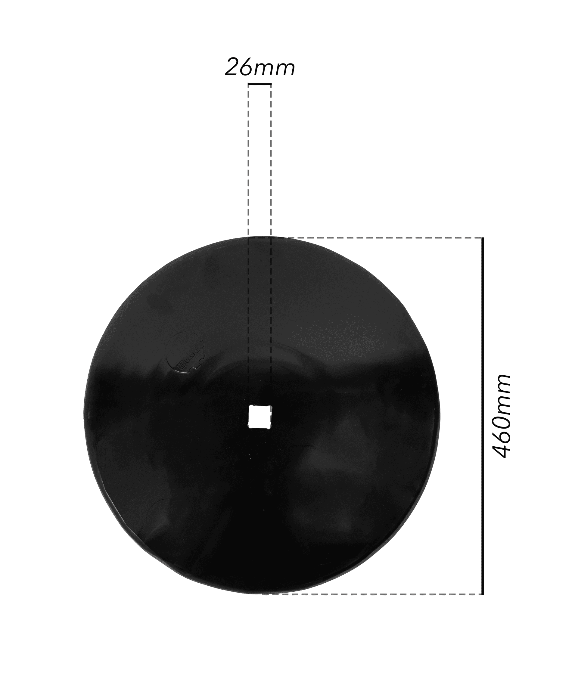 Disco frangizolle liscio con Ø 460mm spessore 3mm e foro quadrato di 26mm in Dischi di sgrossatura GardenStore - Novellara, commercioVirtuoso.it