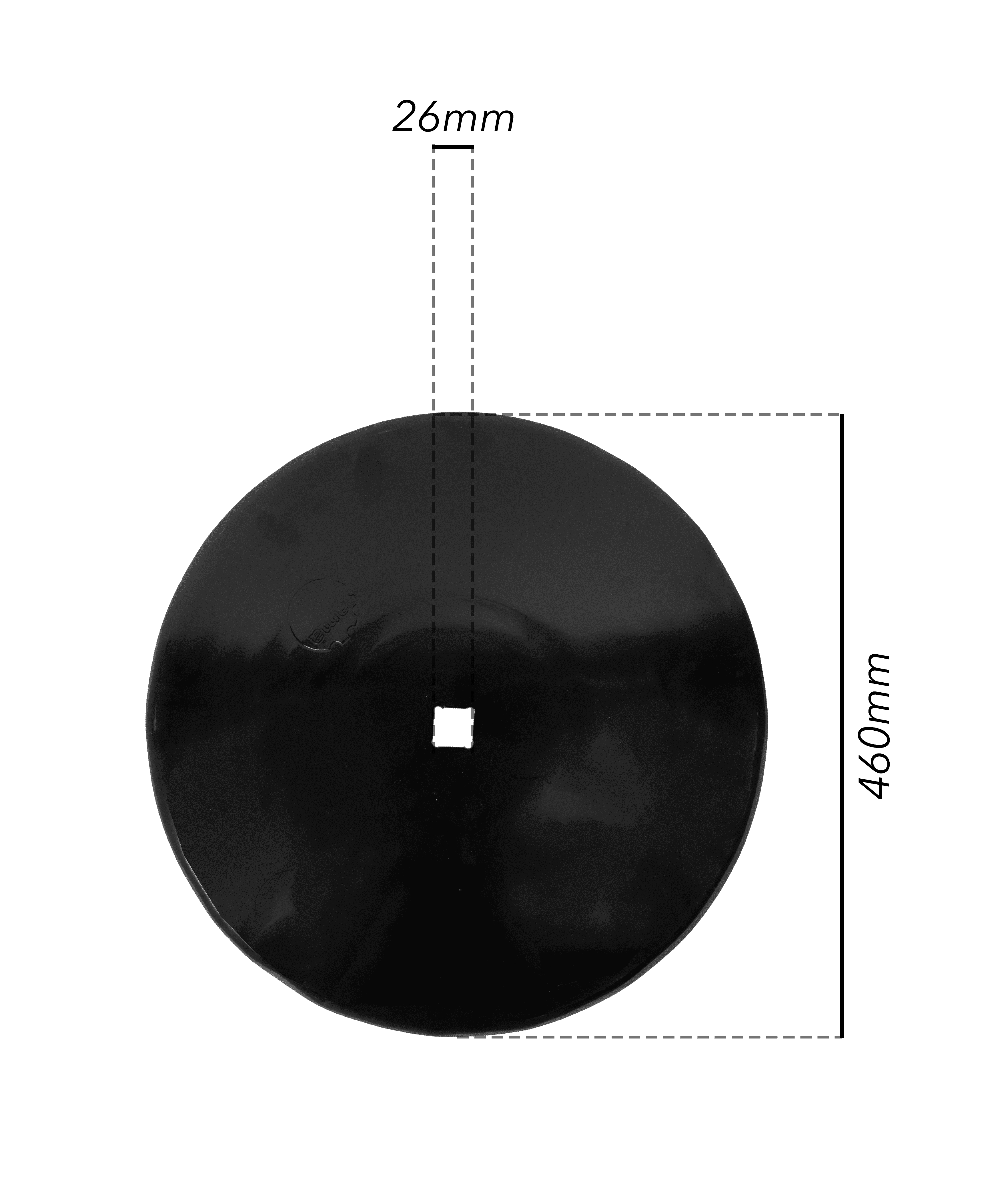 Disco frangizolle liscio con Ø 460mm spessore 3mm e foro quadrato di 26mm in Dischi di sgrossatura GardenStore - Novellara, commercioVirtuoso.it