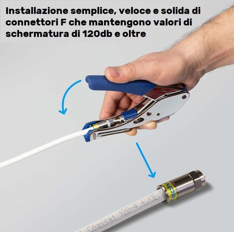 Pinza Crimpatrice per connettori F a compressione RG6 in Pinze piegatrici DFP Elettronica Store - Scafati, commercioVirtuoso.it