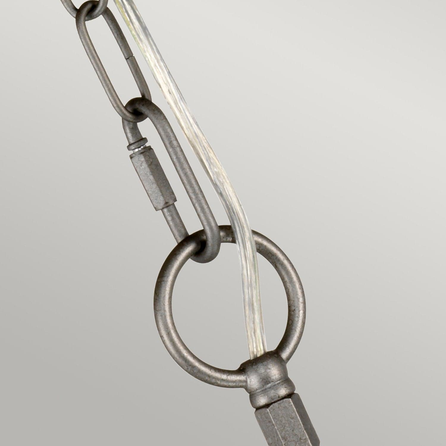 Lampadario Industrial Nordico Crown Acciaio Ferro Cancello 3 Luci E14 in Lampade a sospensione LuceArt - Montecorvino Pugliano, commercioVirtuoso.it