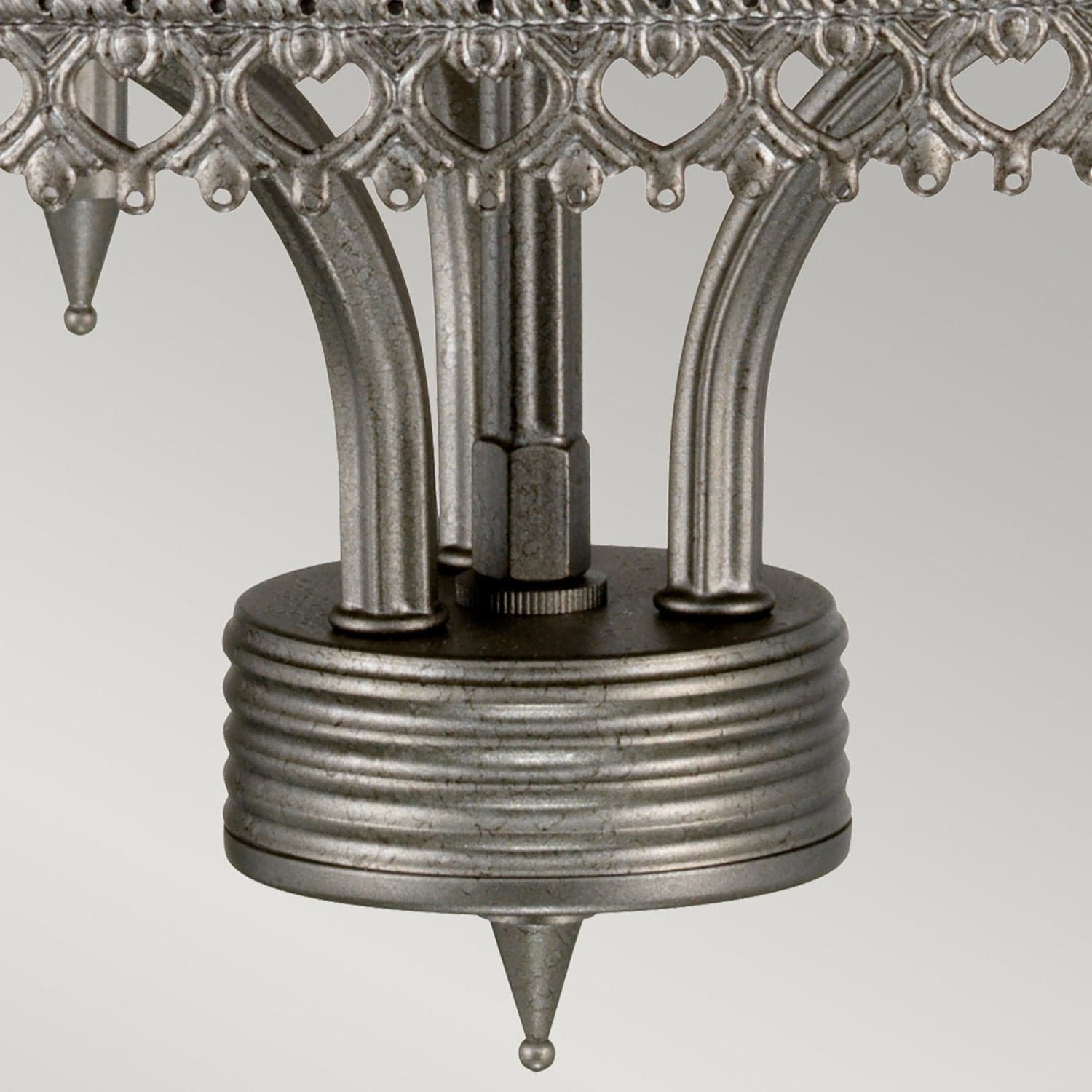 Lampadario Industrial Nordico Crown Acciaio Ferro Cancello 3 Luci E14 in Lampade a sospensione LuceArt - Montecorvino Pugliano, commercioVirtuoso.it