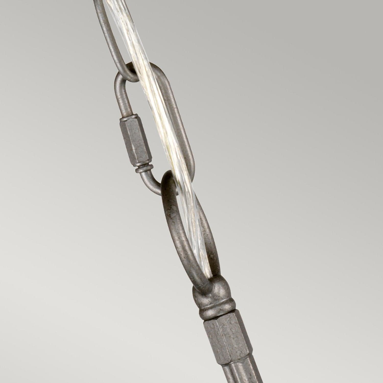 Lampadario Industrial Nordico Crown Acciaio Ferro Cancello 6 Luci E14 in Lampade a sospensione LuceArt - Montecorvino Pugliano, commercioVirtuoso.it