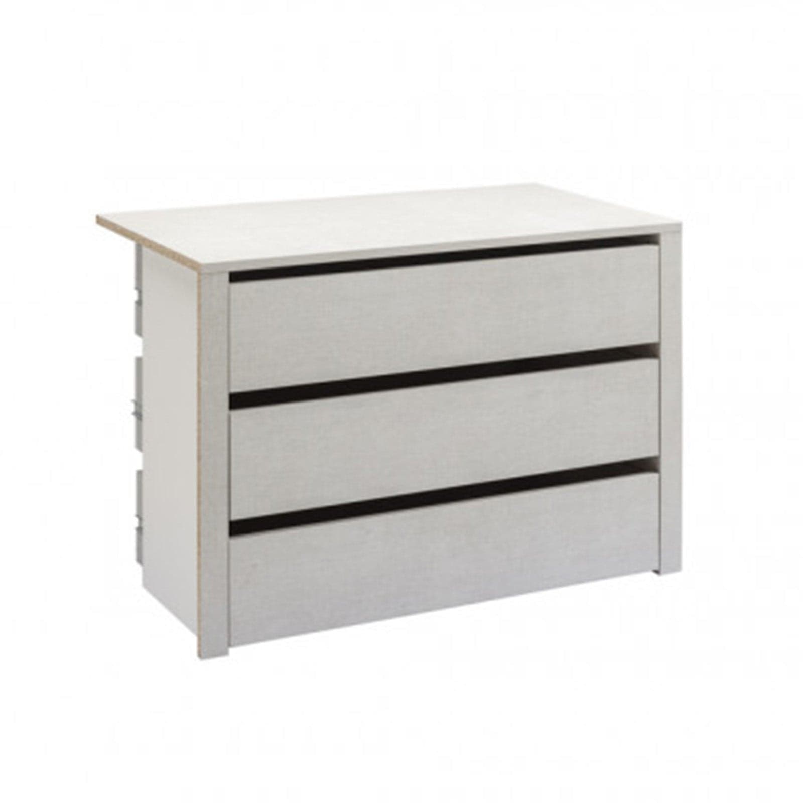 Cassettiera interna per armadio con 3 cassetti grigio effetto tessuto 72 x h 69 cm in Bauli Decor Space - Altamura, commercioVirtuoso.it