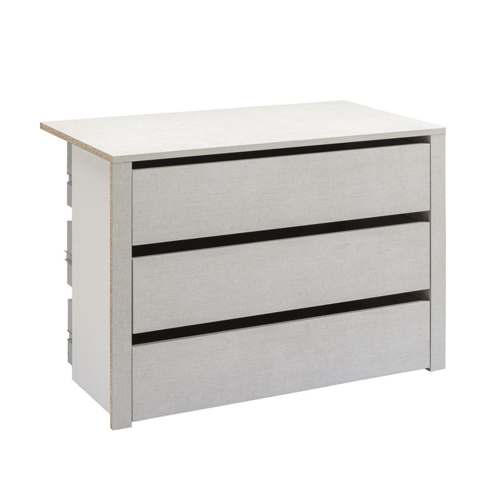 Cassettiera interna per armadio con 3 cassetti grigio effetto tessuto 99 x h 69 cm in Bauli Decor Space - Altamura, commercioVirtuoso.it