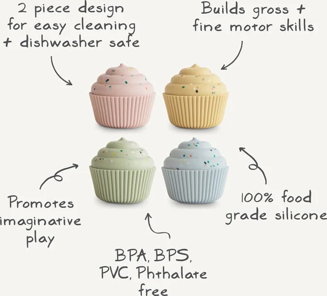 Giocattolo Cupcake Mushie Mix And Match in Cibo La Casa Del Bebè - Napoli, commercioVirtuoso.it