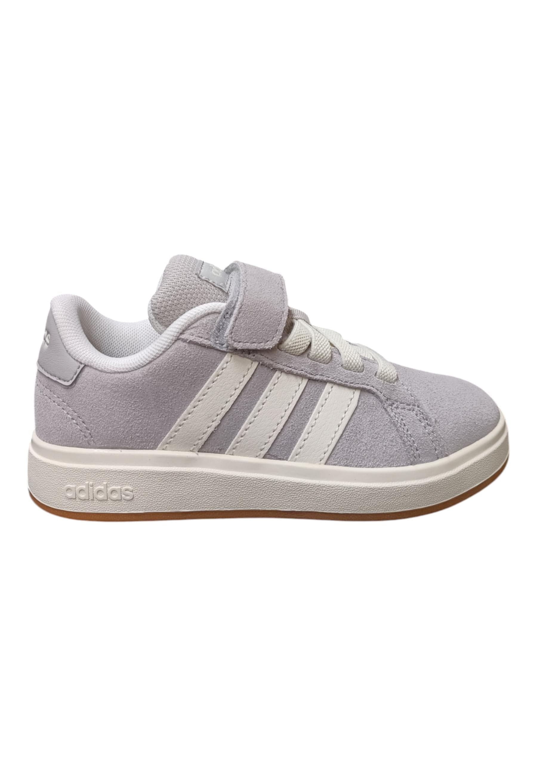 sarpe sneakers Bambini e ragazzi adidas GRAND COURT  grigio-bianco velcro - 14