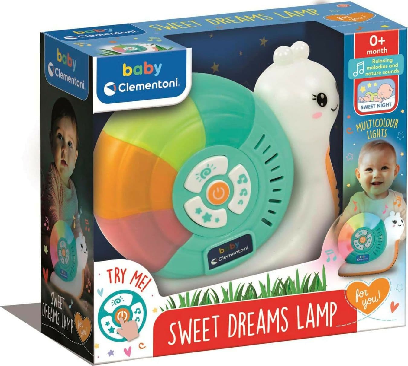 CLEMENTONI - Baby Clementoni - Sweet Dreams Lamp - Luce Notturna per Bambini, Gioco Prima Infanzia da 0 Mesi+, con Melodie e Suoni Rilassanti, Supporto per Sonno Sereno, 17973 in Giochi musicali Sanitaria Gioia del Bimbo - Villa San Giovanni, commercioVirtuoso.it