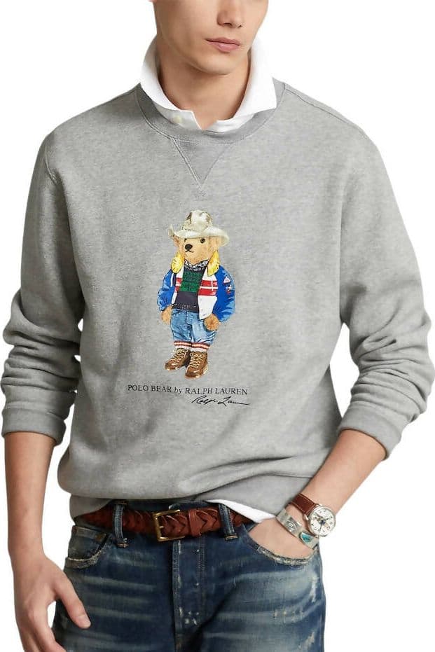 Polo Ralph Lauren Felpa Uomo Polo Bear Men's Sweatshirt Girocollo Stampa Orso Orsetto Polsini A Coste Felpa Senza Cappuccio in Felpe senza cappuccio Euforia - Bronte, commercioVirtuoso.it