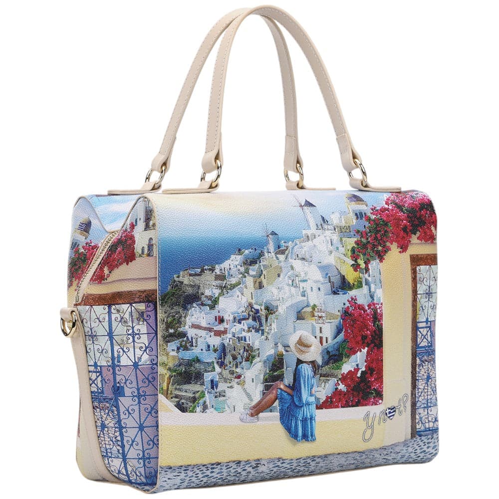 YNot borsa boston bag con tracolla stampa Greek Summer YES702S5 Borse YNot