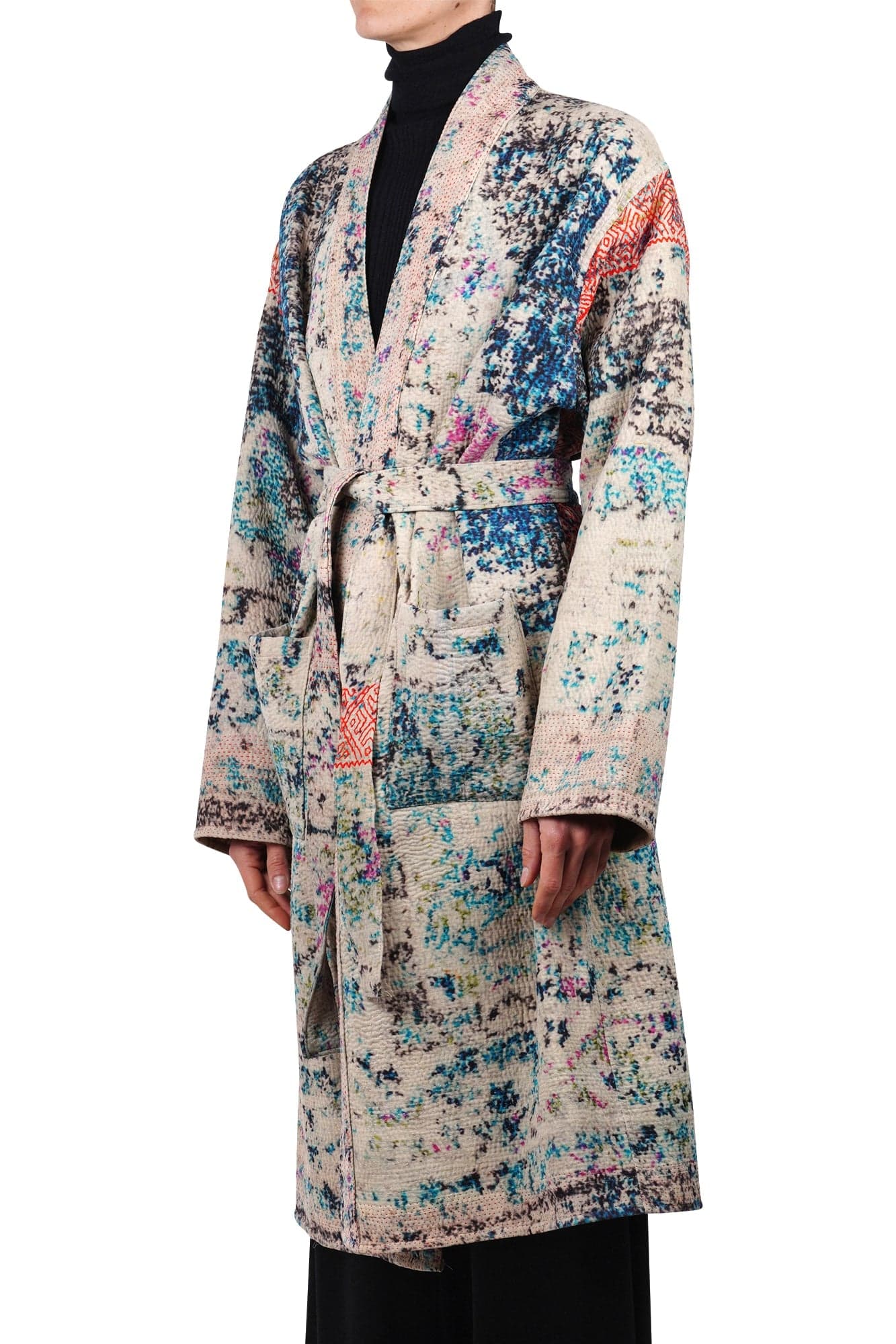 LA FEMME BLANCHE La Femme Blanche - Kimono - 470161 - Grigio/Petrolio da donna in Accappatoi e vestaglie Drestige - Casamassima, commercioVirtuoso.it