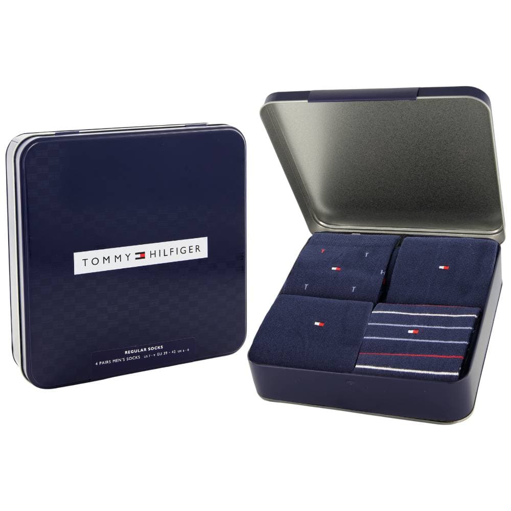 Tommy Hilfiger gift box 4 paia calzini blu 701235375001 in Calze Prodotti di Classe - Nocera Superiore, commercioVirtuoso.it